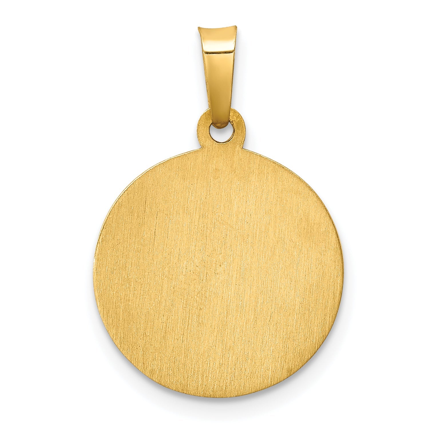 14k Yellow Gold 14k Polished and Satin St Jude Thaddeus Medal Hollow Pendant