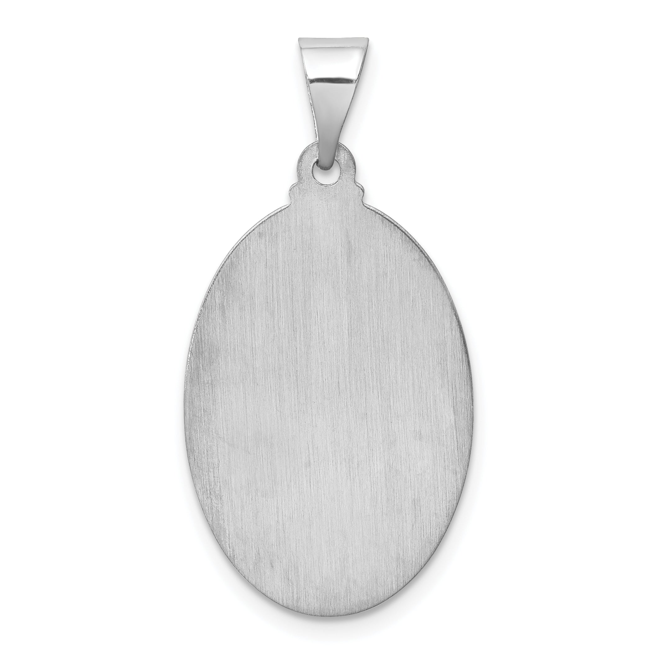 14k White Gold 14K White Gold Polish/Satin St Jude Thaddeus Medal Hollow Pendant