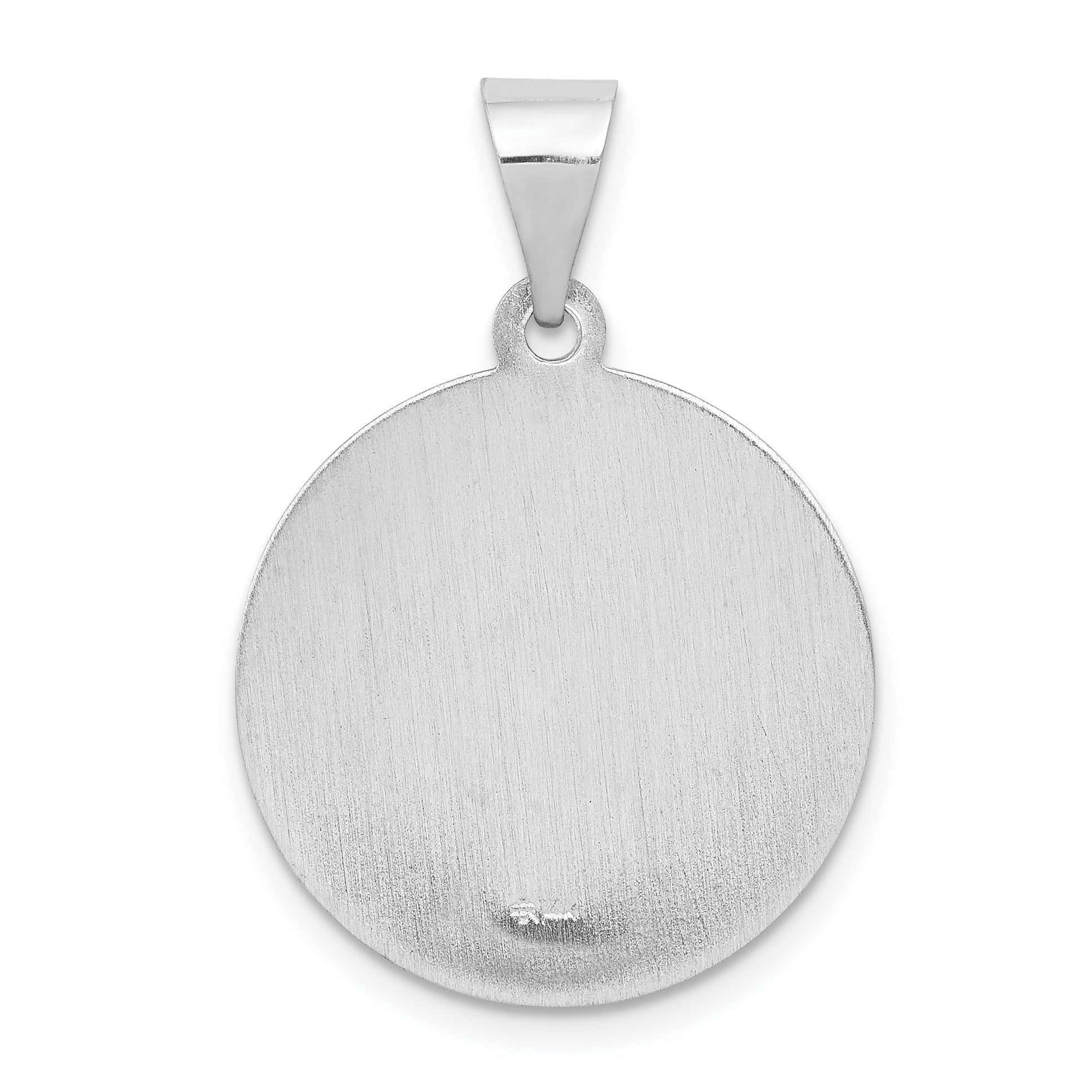 14k White Gold 14k White Gold Polished and Satin St Matthew Hollow Pendant