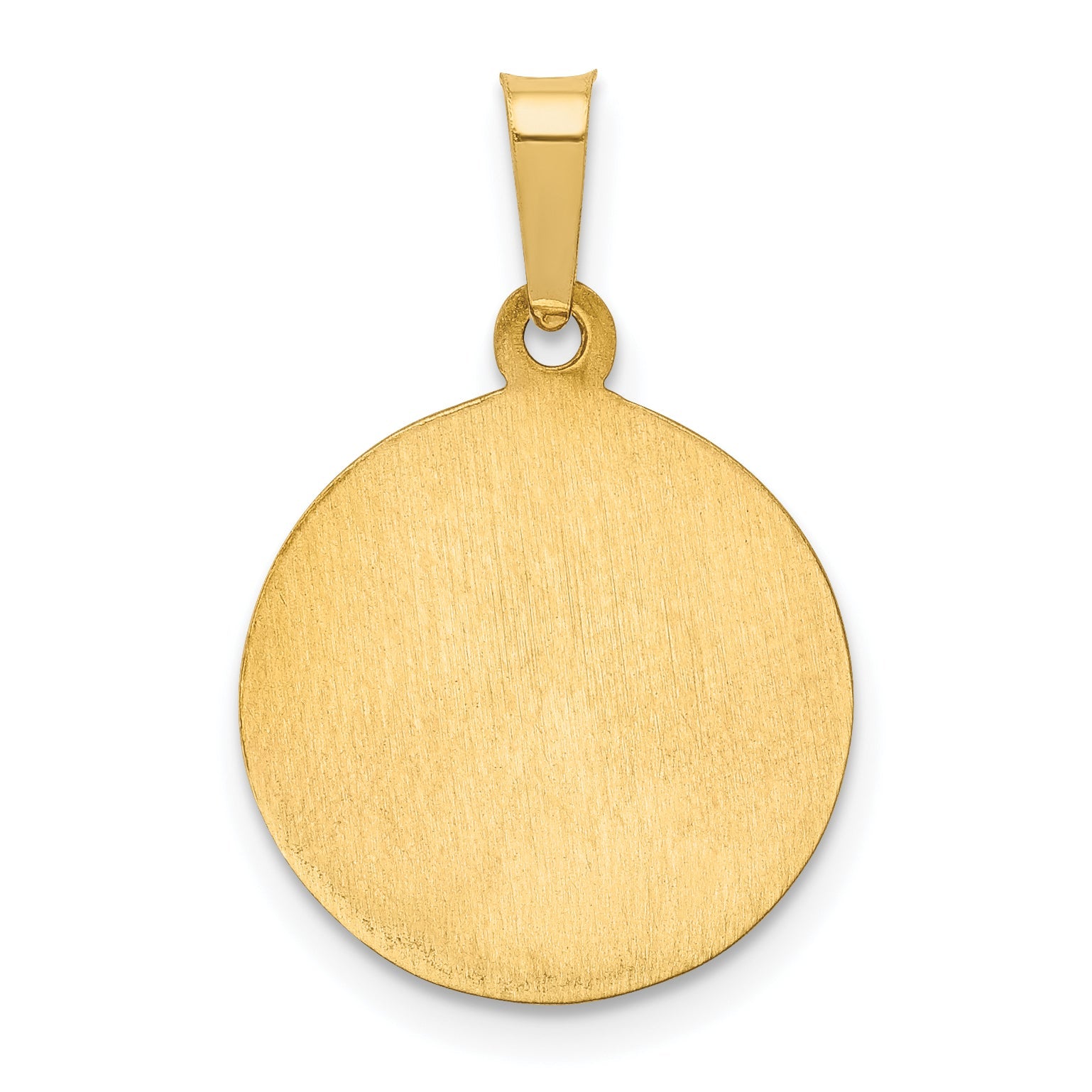14k Yellow Gold 14k Polished and Satin St Peregrine Medal Hollow Pendant