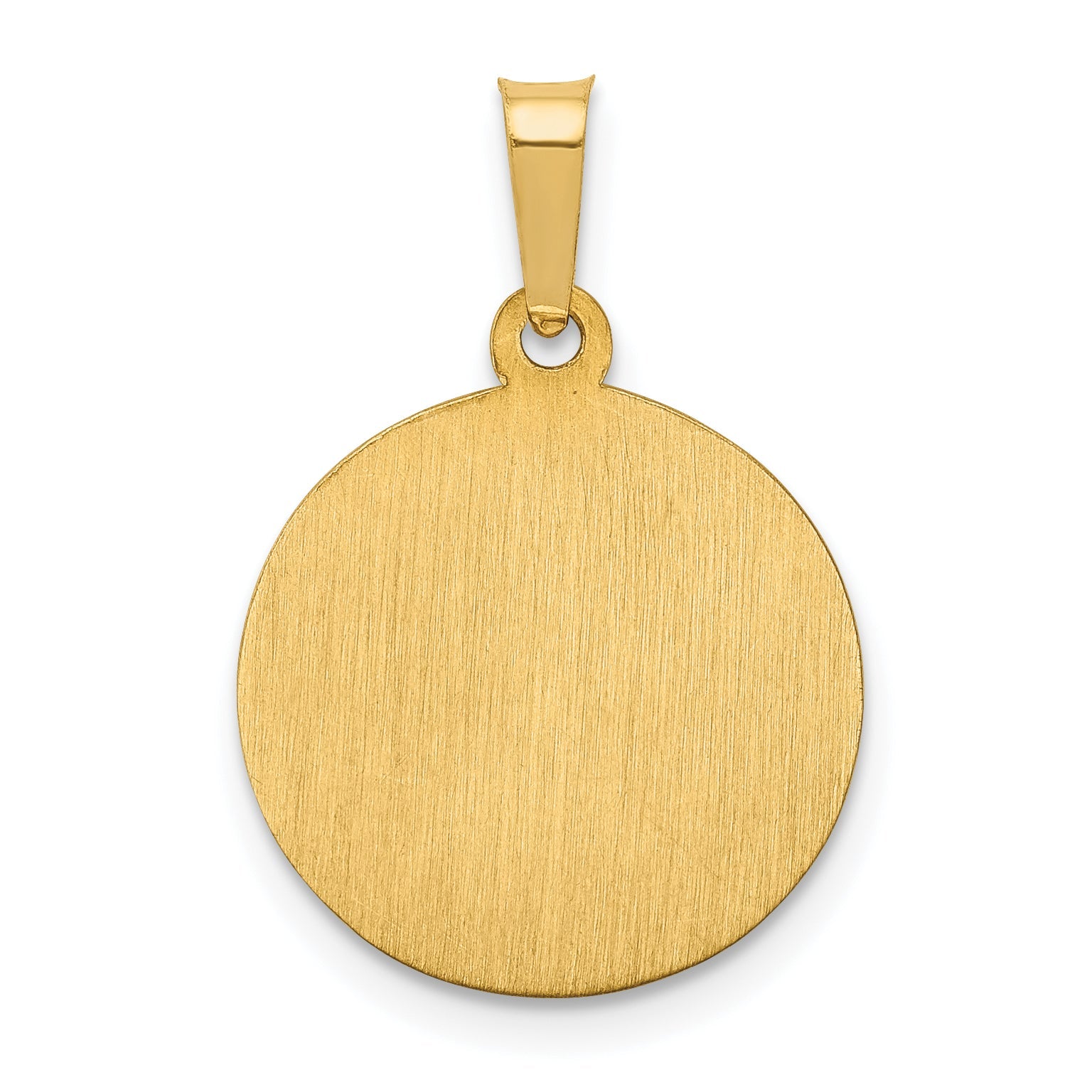 14k Yellow Gold 14k Polished and Satin St Peter Medal Hollow Pendant