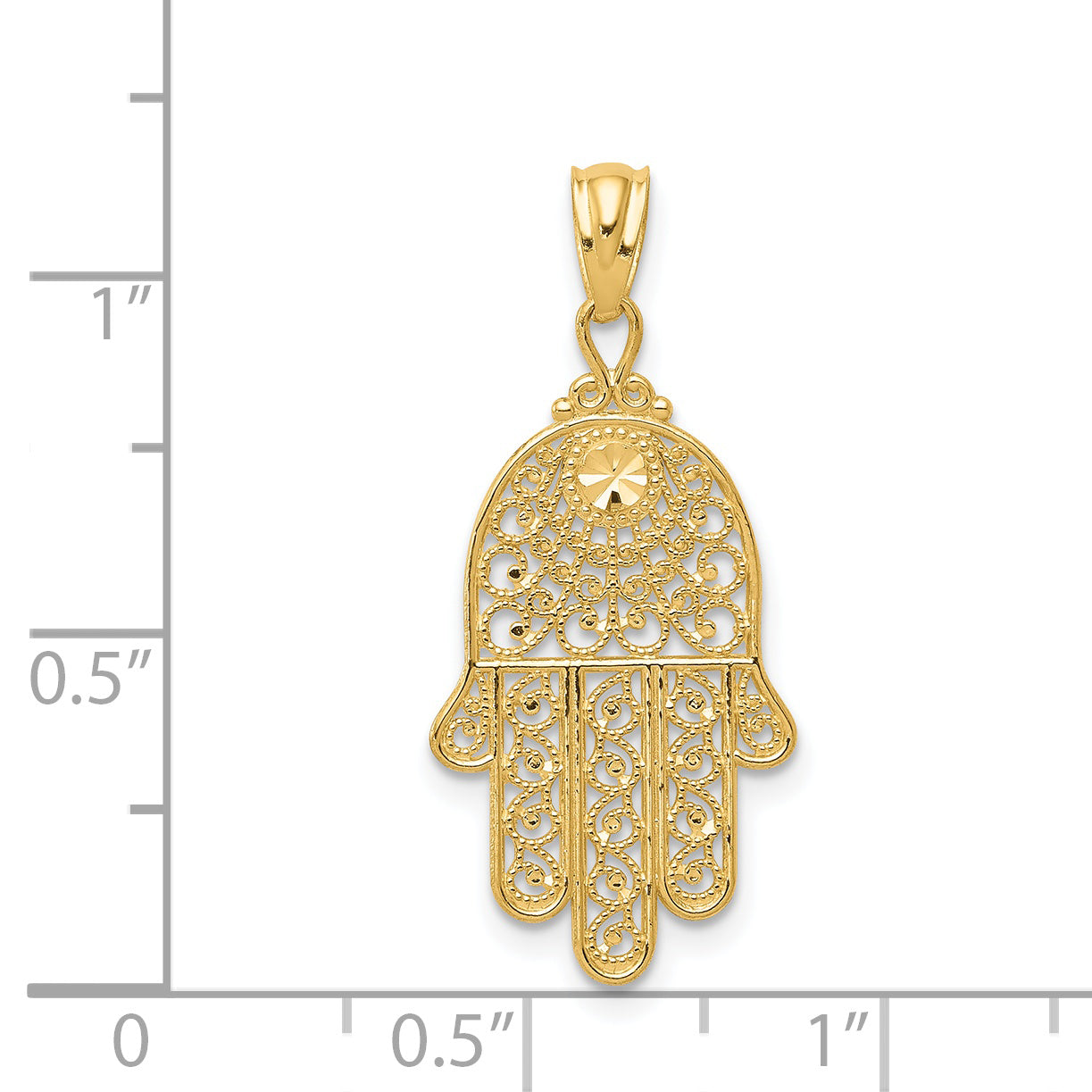 14k Yellow Gold 14k Yellow Gold Hand of God Pendant