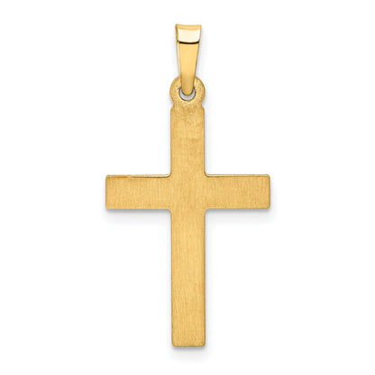 14k Yellow Gold 14k Brushed and Polished Latin Cross Pendant