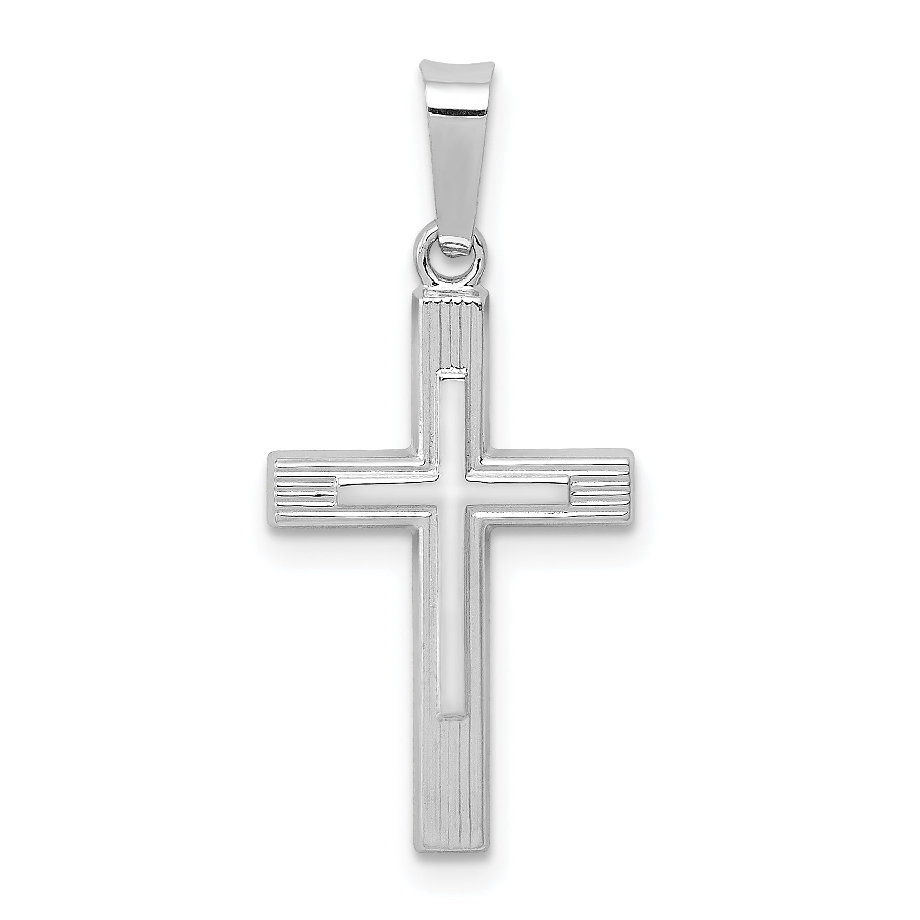 14k White Gold 14K White Gold Polished Latin Cross Pendant