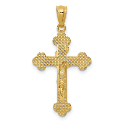 14k Yellow Gold 14k Gold Polished INRI Medium Crucifix Pendant