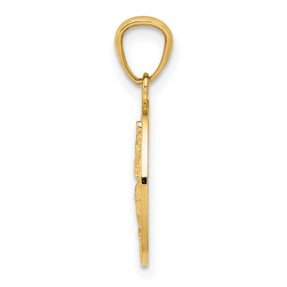 14k Yellow Gold 14k Gold Polished St Christopher Pendant