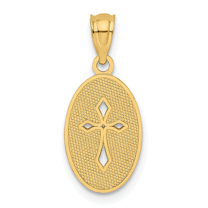 14k Yellow Gold 14k Gold Polished Small Cross Medal Pendant