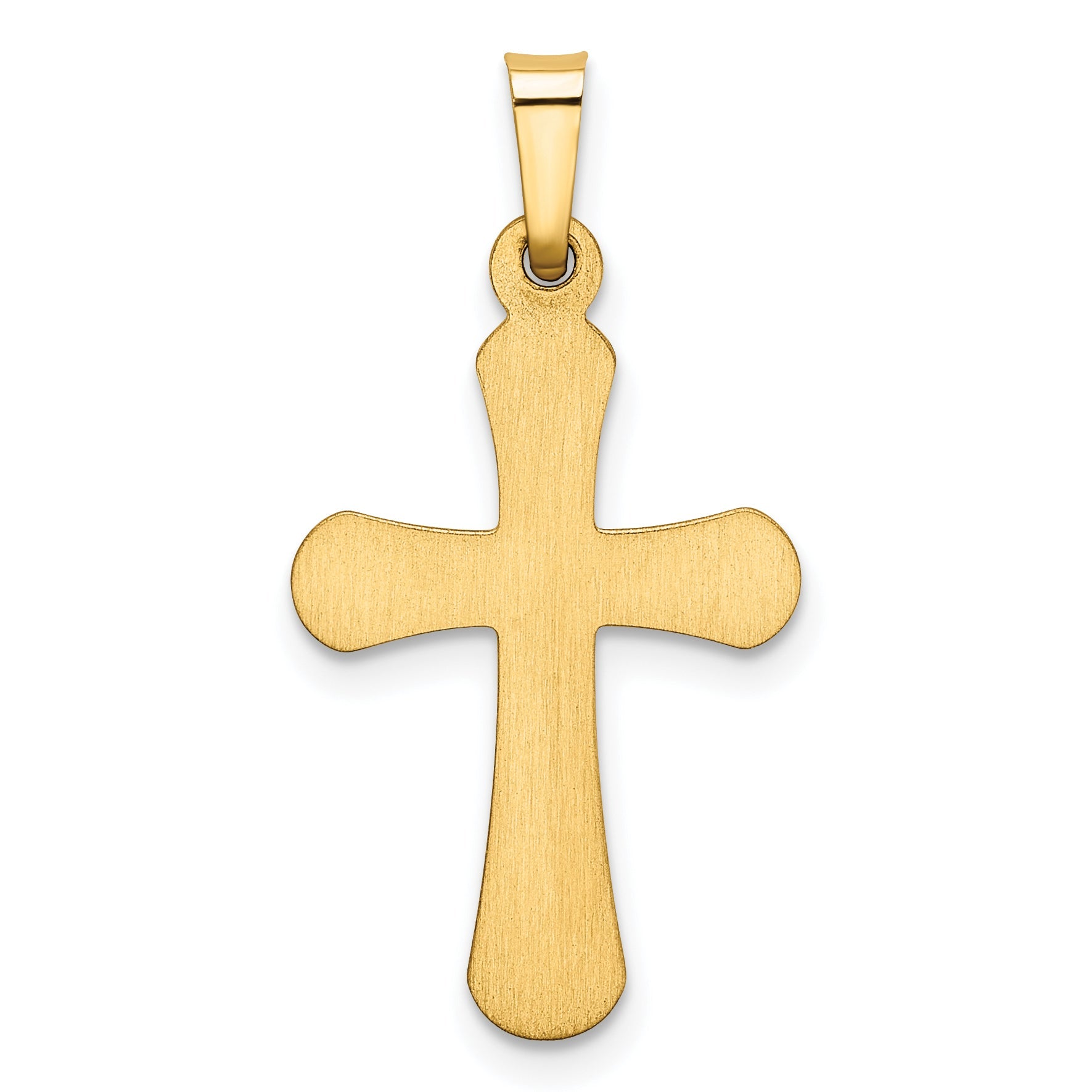 14k Yellow Gold 14k Polished Rounded Cross Pendant