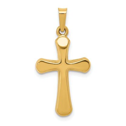14k Yellow Gold 14k Polished Rounded Cross Pendant