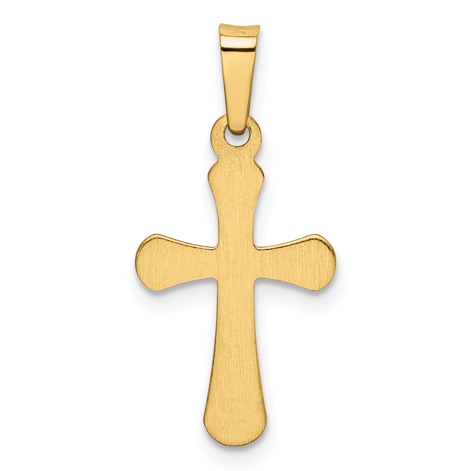14k Yellow Gold 14k Polished Rounded Cross Pendant