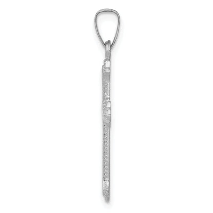 14k White Gold 14k White Gold Polished Cross Pendant