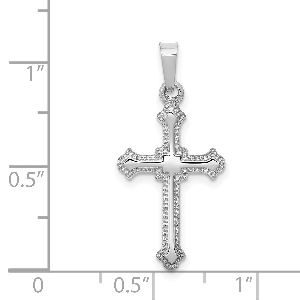 14k White Gold 14k White Gold Polished Cross Pendant