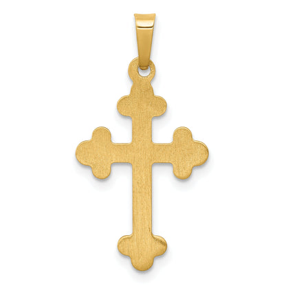 14k Yellow Gold 14k Polished Budded Cross Pendant
