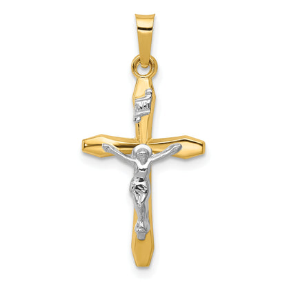 14k Two-tone 14k Two-tone Polished INRI Crucifix Pendant