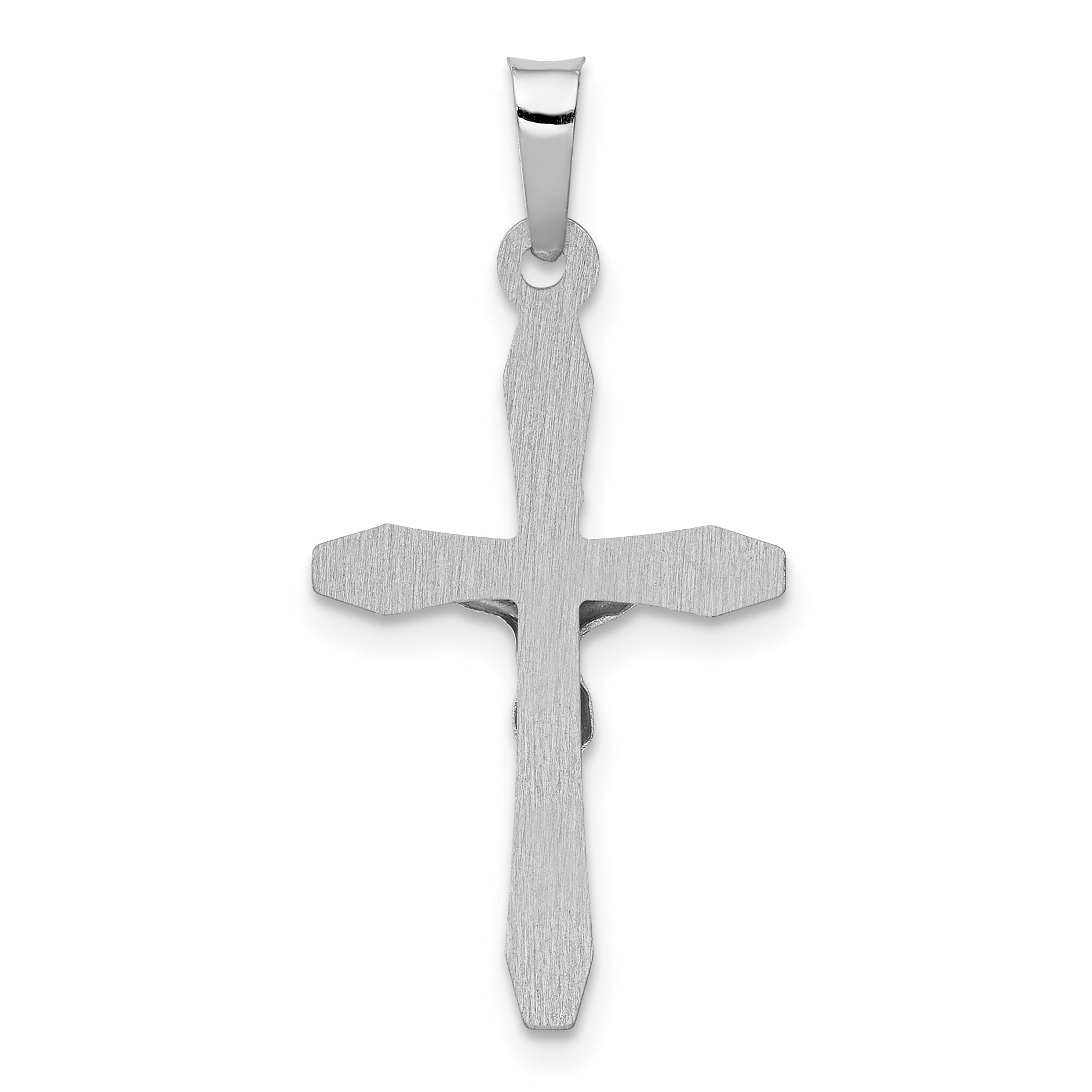 14k White Gold 14k White Gold Polished INRI Crucifix Pendant
