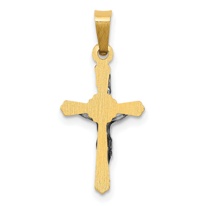 14k Two-tone 14k Two-tone Polished INRI Crucifix Pendant