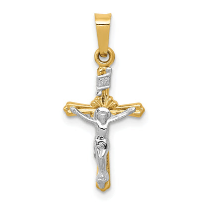 14k Two-tone 14k Two-tone Polished INRI Crucifix Pendant