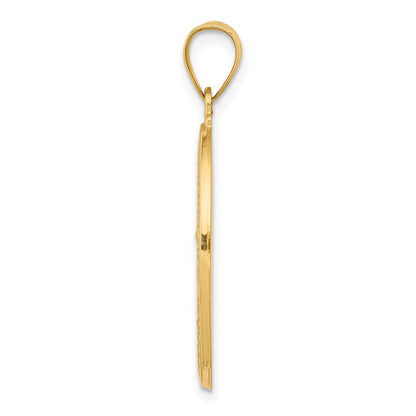 14k Yellow Gold 14K Polish/Satin Hollow Spanish Lady Of Guadalupe Medal Pendant