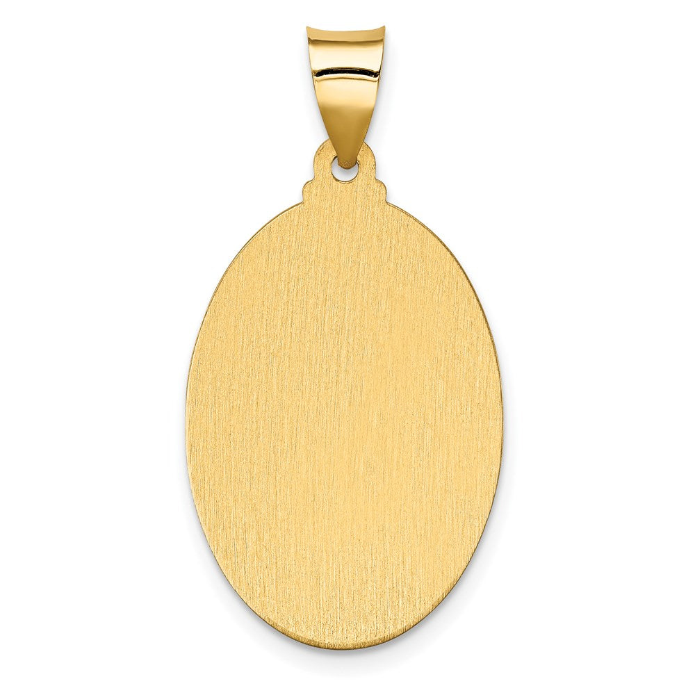 14k Yellow Gold 14K Polish/Satin Hollow Spanish Lady Of Guadalupe Medal Pendant