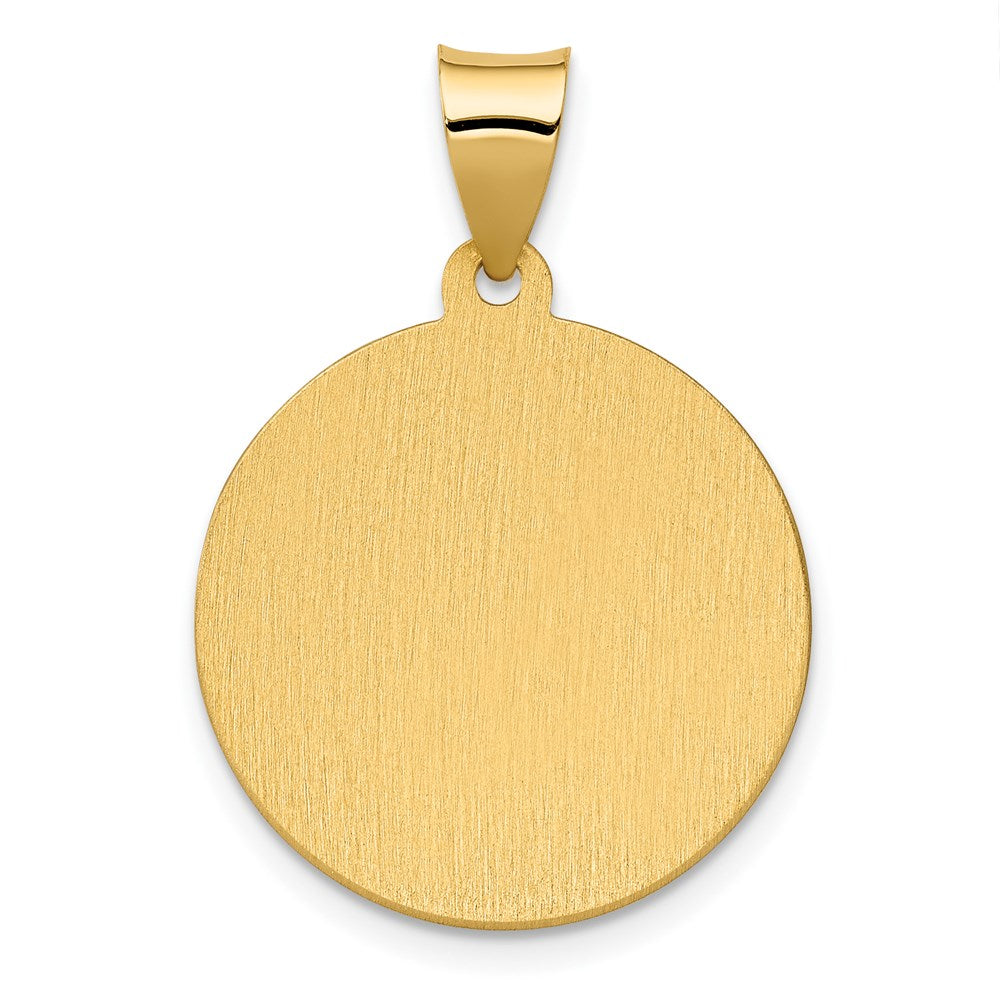14k Yellow Gold 14K Polished/Satin St. Agatha Hollow Medal Pendant