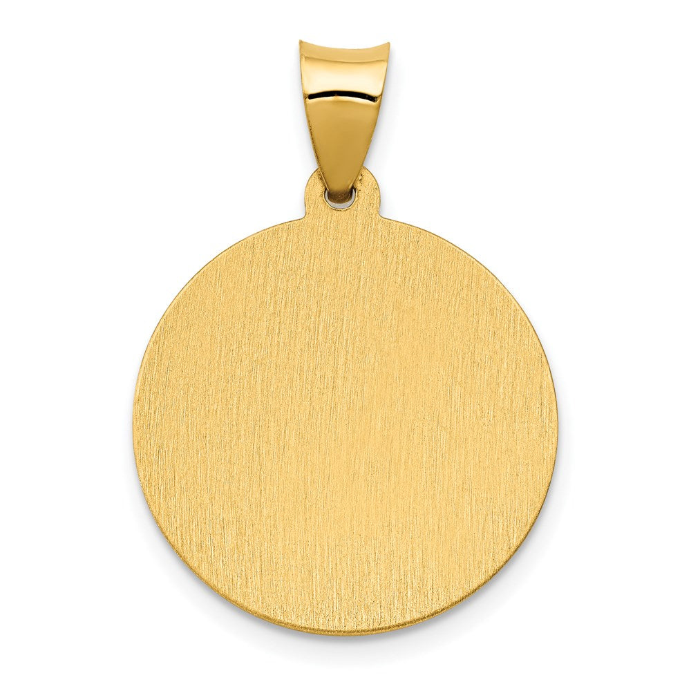 14k Yellow Gold 14K Polished/Satin St. Brigid Hollow Medal Pendant
