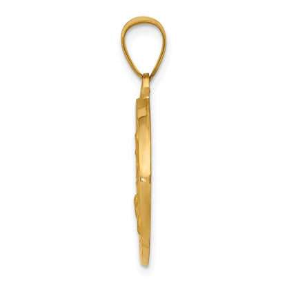 14k Yellow Gold 14K Polished/Satin St. Cecilia Hollow Medal Pendant