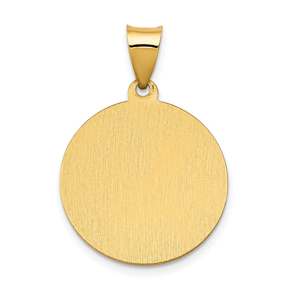 14k Yellow Gold 14K Polished/Satin St. Cecilia Hollow Medal Pendant