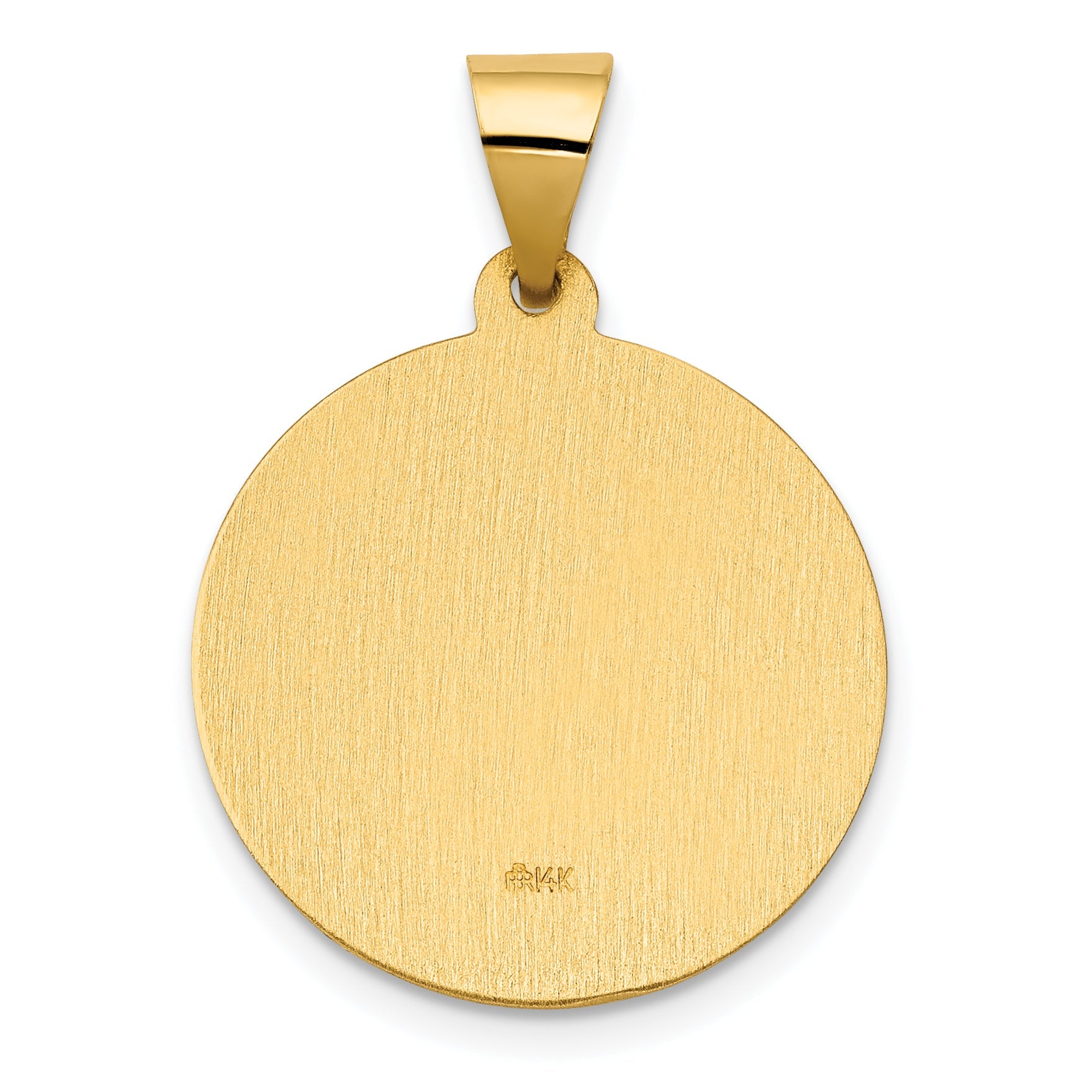 14k Yellow Gold 14K Polished/Satin St. Clare Hollow Medal Pendant