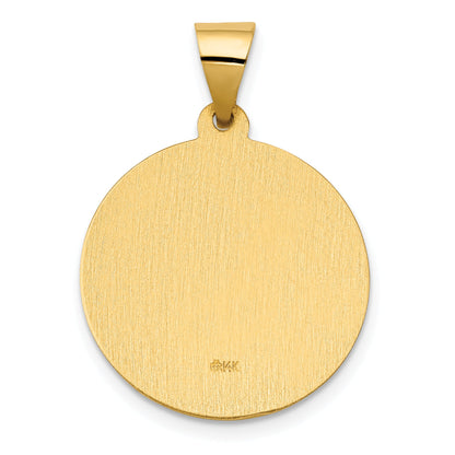 14k Yellow Gold 14K Polished/Satin St. Clare Hollow Medal Pendant