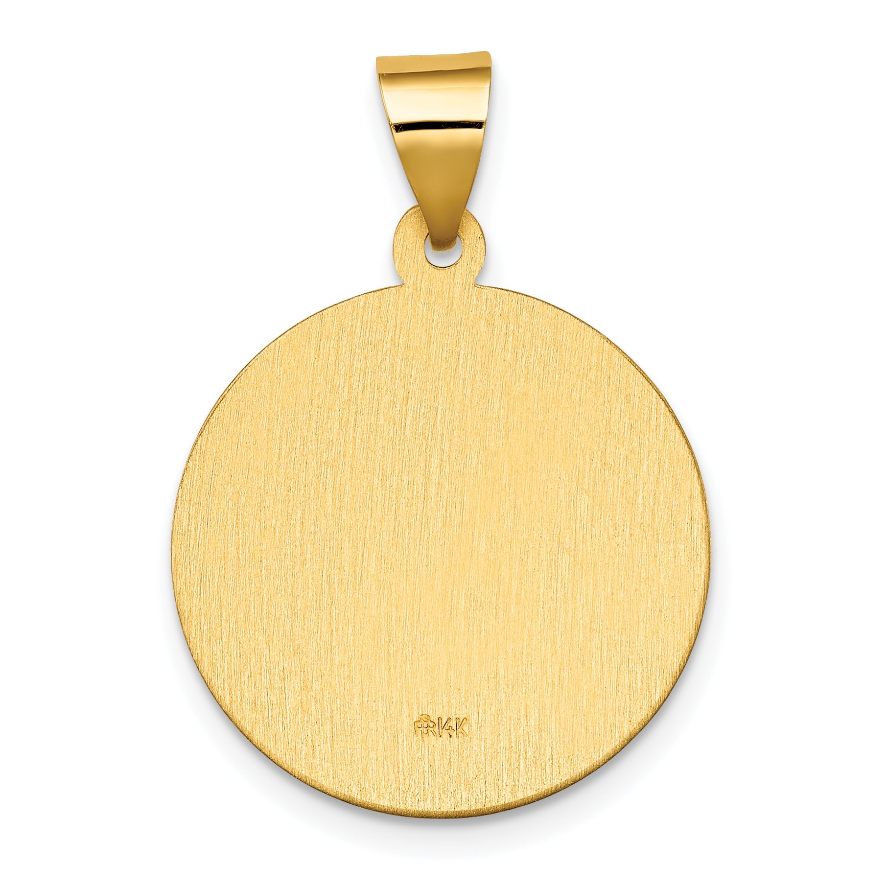 14k Yellow Gold 14K Polished/Satin St. Daniel Hollow Medal Pendant