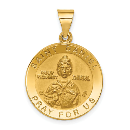 14k Yellow Gold 14K Polished/Satin St. Daniel Hollow Medal Pendant