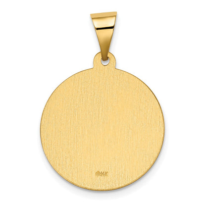 14k Yellow Gold 14K Polished/Satin Hollow Spanish St. Gabriel Medal Pendant