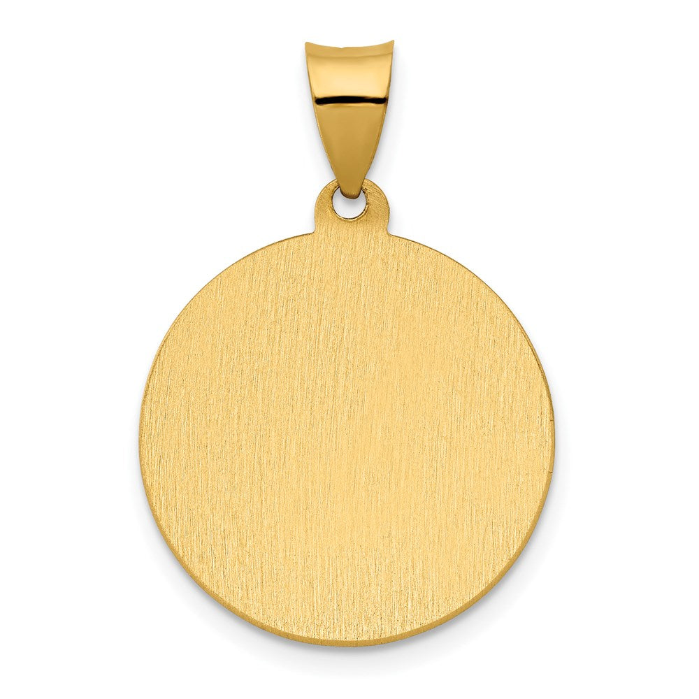 14k Yellow Gold 14K Polished / Satin St. Rocco Hollow Medal Pendant