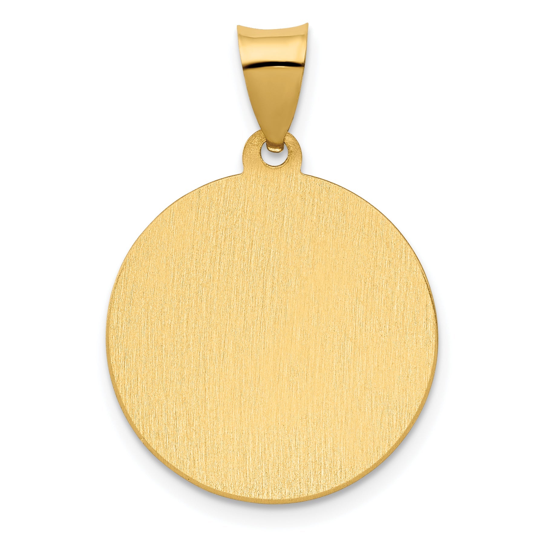 14k Yellow Gold 14K Polished / Satin St. Thomas More Hollow Medal Pendant