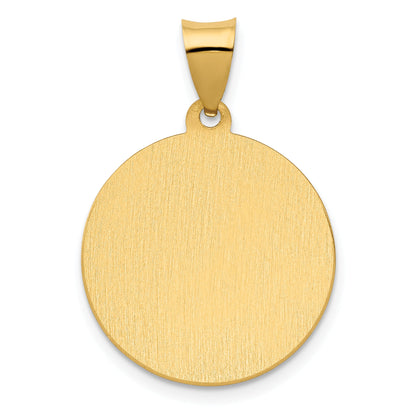 14k Yellow Gold 14K Polished / Satin St. Thomas More Hollow Medal Pendant