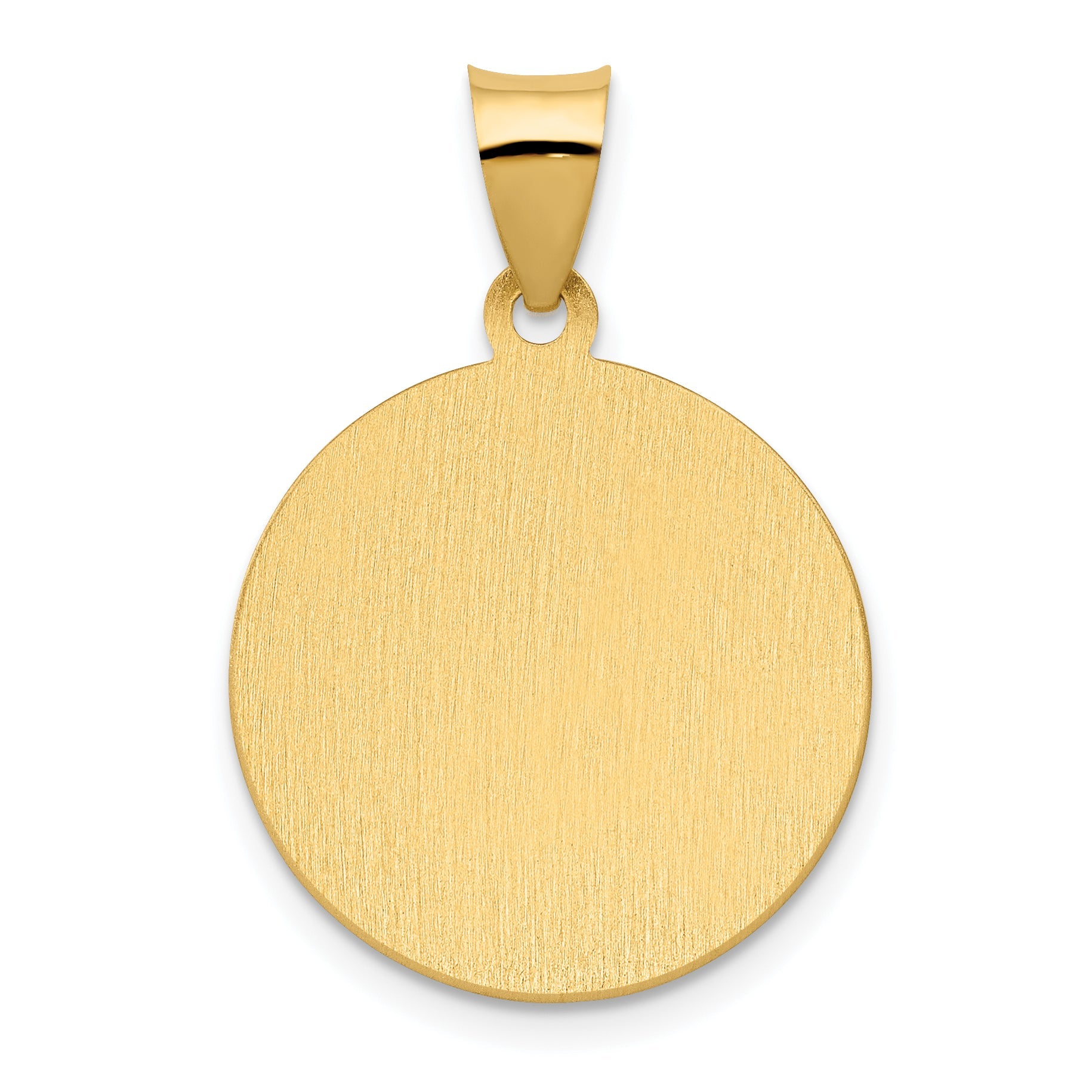 14k Yellow Gold 14K Polished / Satin St. Vincent Hollow Medal Pendant