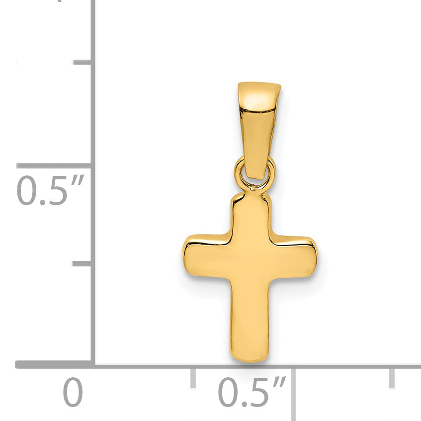 14k Yellow Gold 14k Polished Hollow Latin Cross Pendant