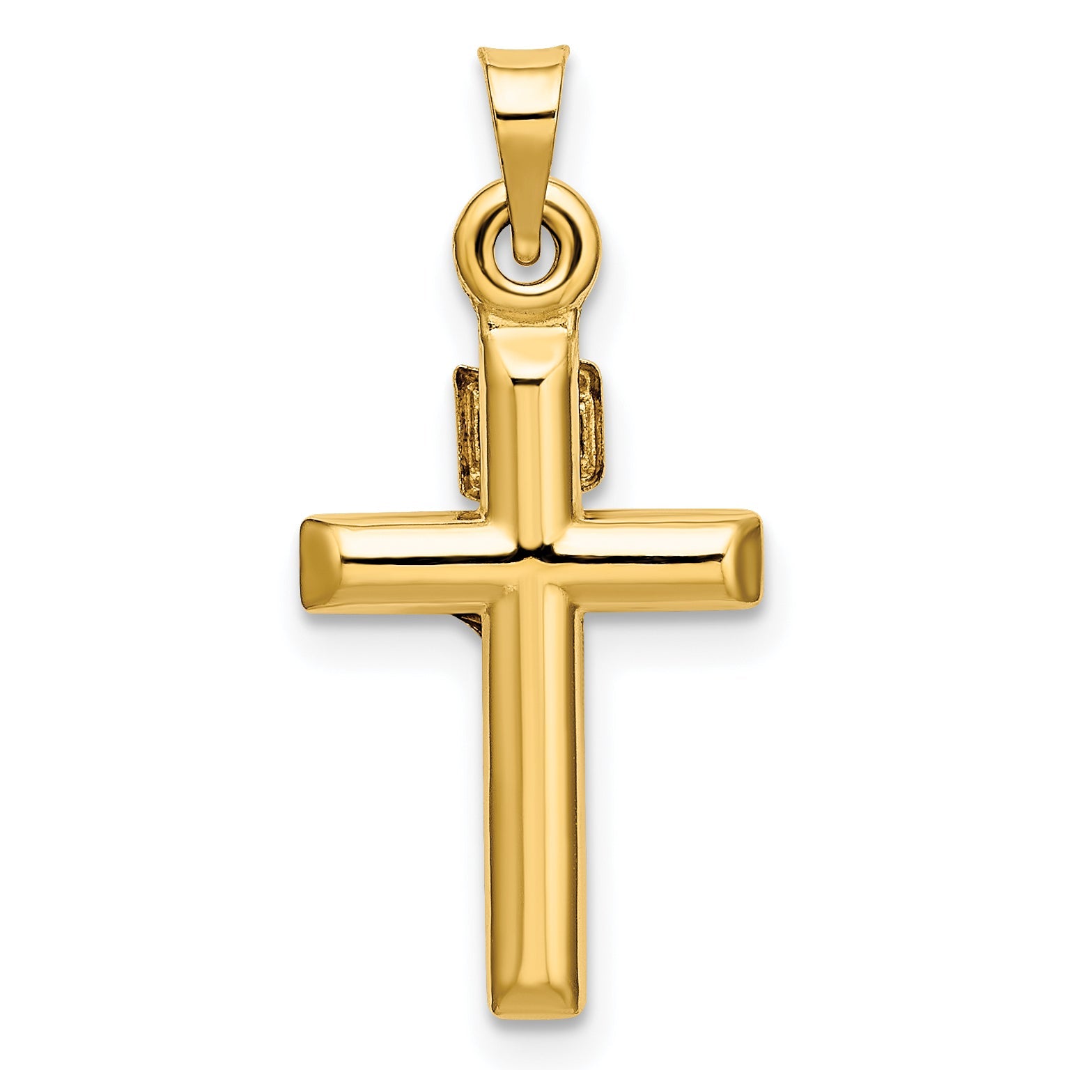 14k Yellow Gold 14k Hollow Crucifix Pendant