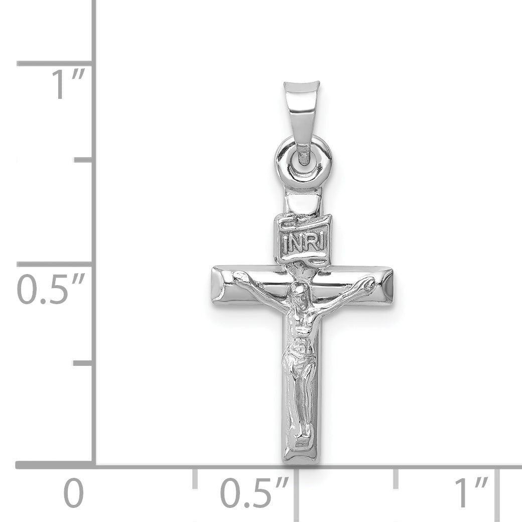 14k White Gold 14k White Gold Hollow Crucifix Pendant