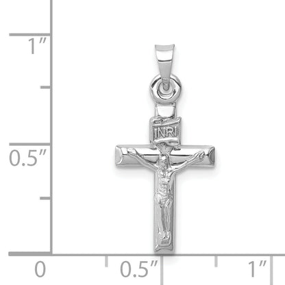 14k White Gold 14k White Gold Hollow Crucifix Pendant