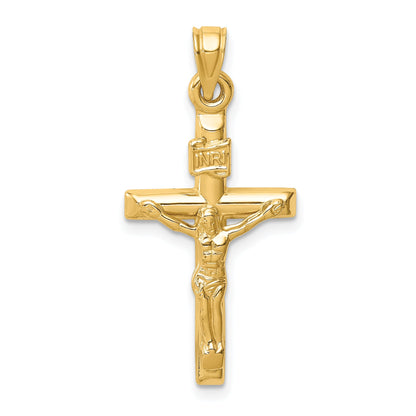 14k Yellow Gold 14k Hollow Crucifix Pendant