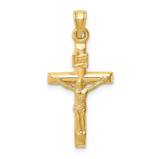 14k Yellow Gold 14k Hollow Crucifix Pendant