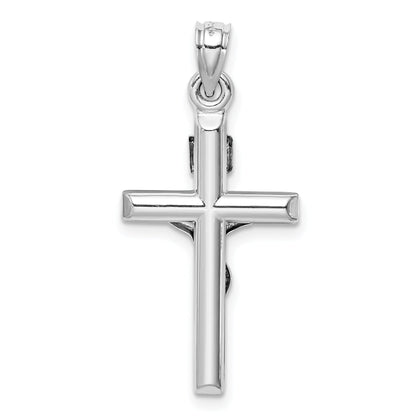 14k White Gold 14k White Gold Hollow Crucifix Pendant
