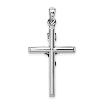 14k White Gold 14k White Gold Hollow Crucifix Pendant