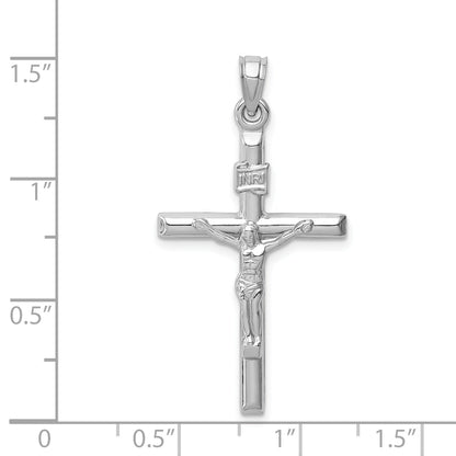 14k White Gold 14k White Gold Hollow Crucifix Pendant