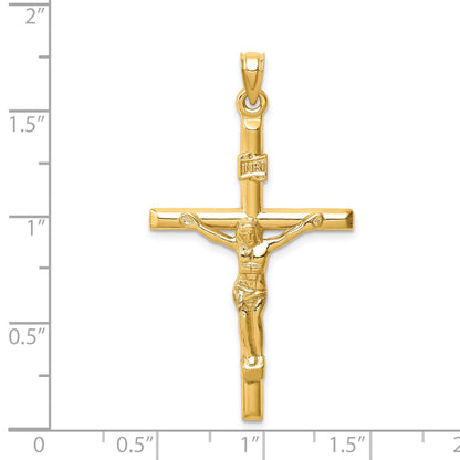 14k Yellow Gold 14k Hollow Crucifix Pendant