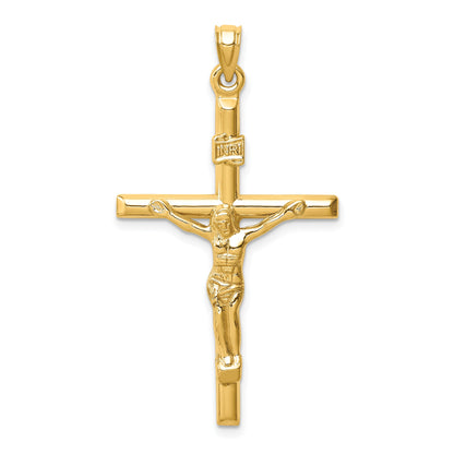 14k Yellow Gold 14k Hollow Crucifix Pendant