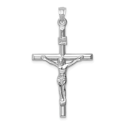 14k White Gold 14k White Gold Hollow Crucifix Pendant