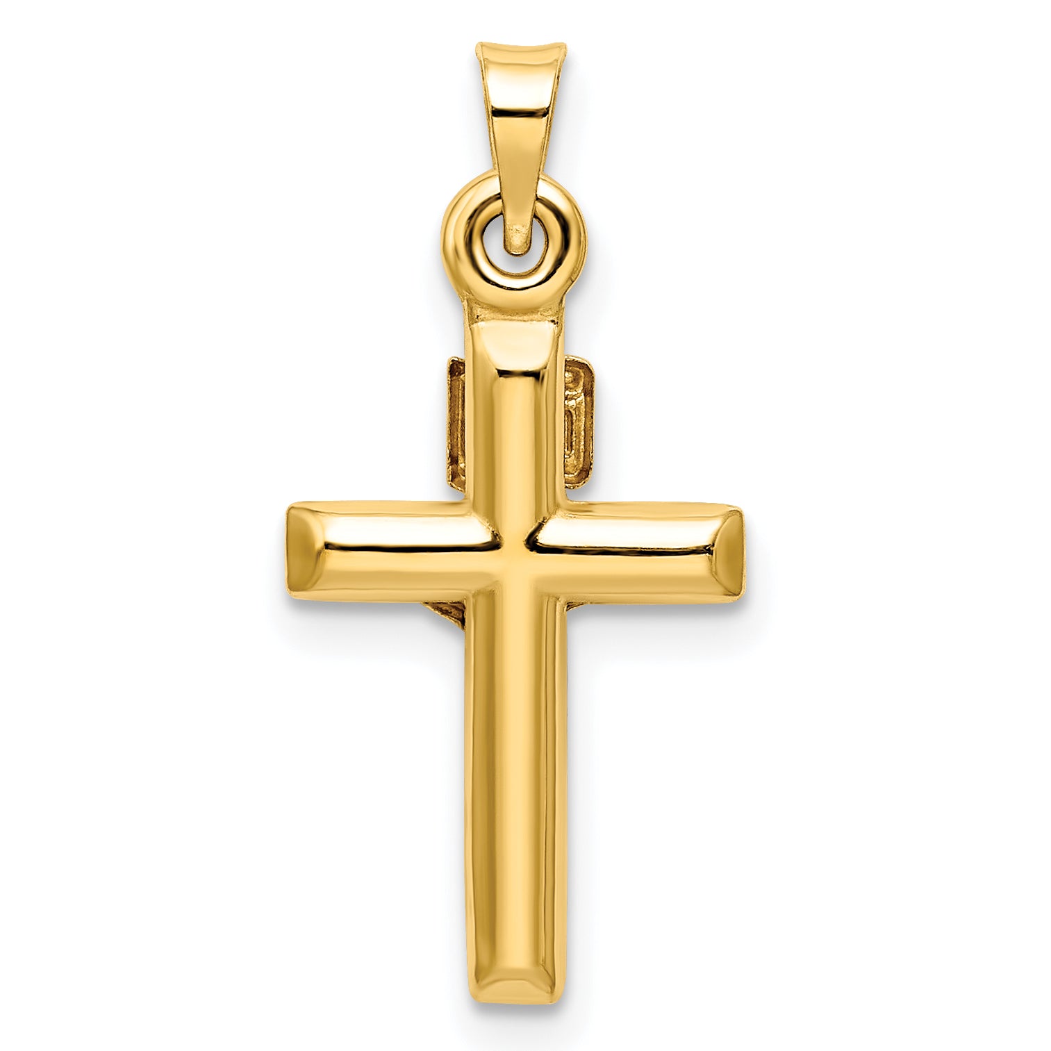 14k Two-tone 14k Two-tone Hollow Crucifix Pendant