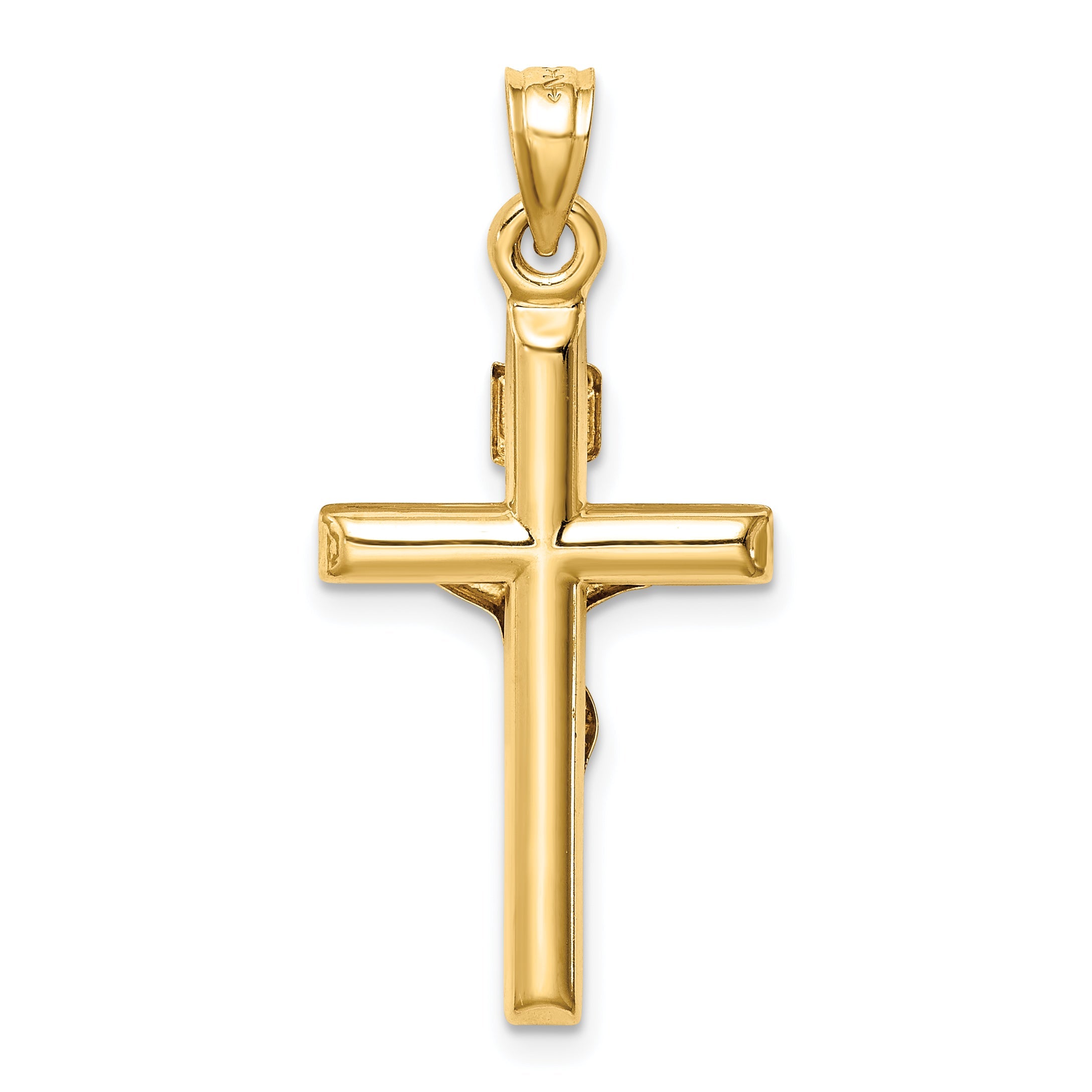 14k Two-tone 14k Two-tone Hollow Crucifix Pendant